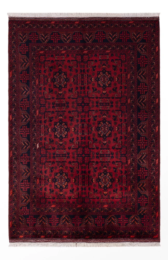 Afghan Teppich 101x149cm - Orientteppich - rot