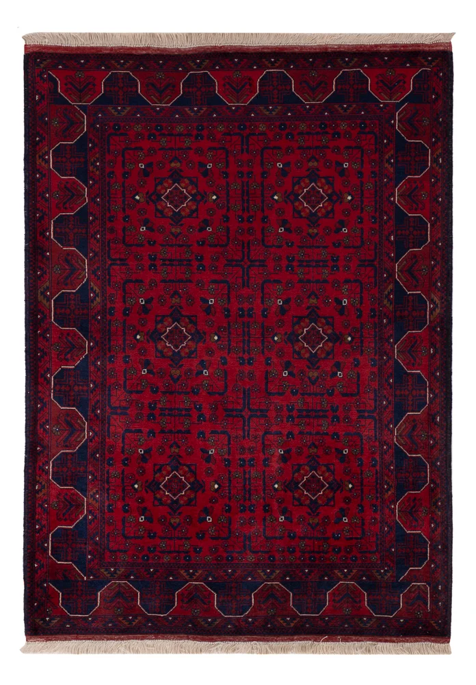 Afghan Teppich 104x148cm - Orientteppich - rot