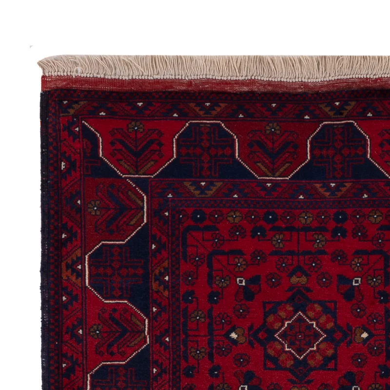 Afghan Teppich 104x148cm - Orientteppich - rot