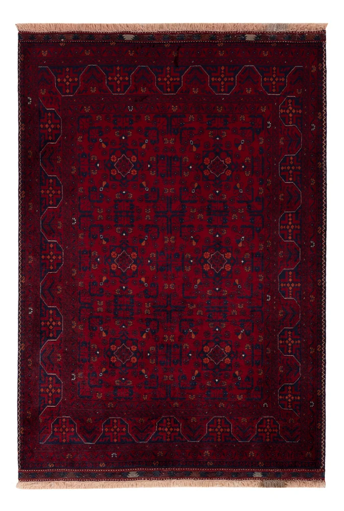 Afghan Teppich 103x146cm - Orientteppich - rot
