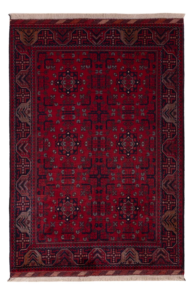Afghan Teppich 102x150cm - Orientteppich - rot