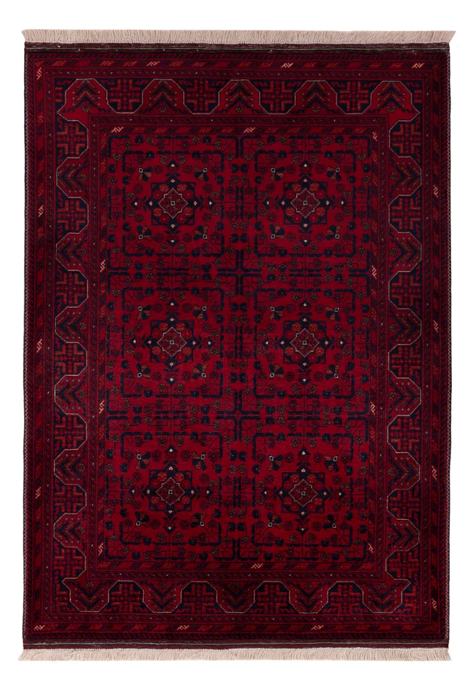 Afghan Teppich 101x150cm - Orientteppich - rot