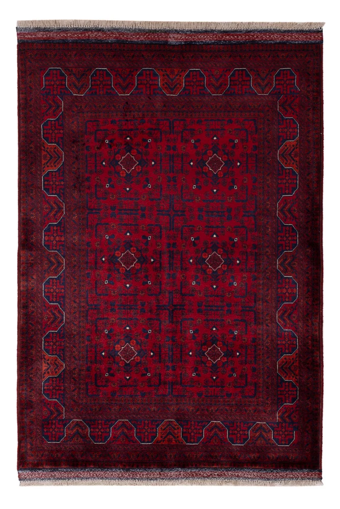 Afghan Teppich 103x147cm - Orientteppich - rot