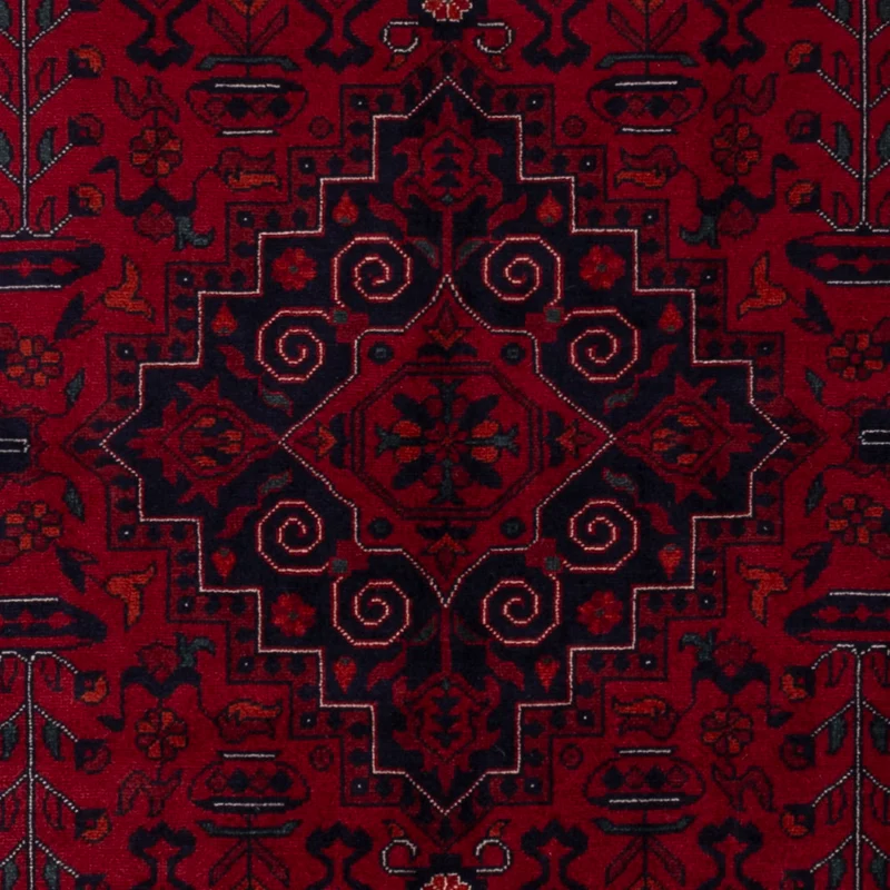 Afghan Teppich 100x150cm - Orientteppich - rot