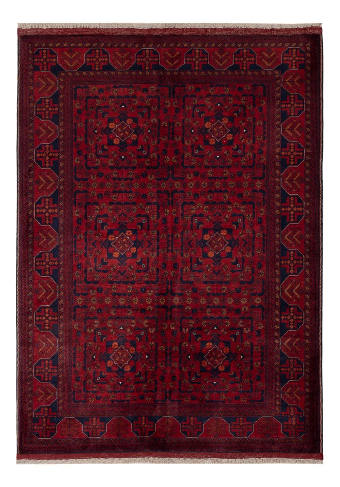 Afghan Teppich 102x147cm - Orientteppich - rot