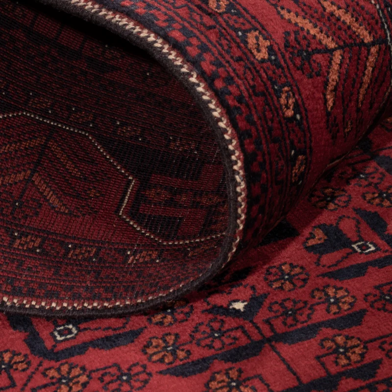 Afghan Teppich 102x147cm - Orientteppich - rot