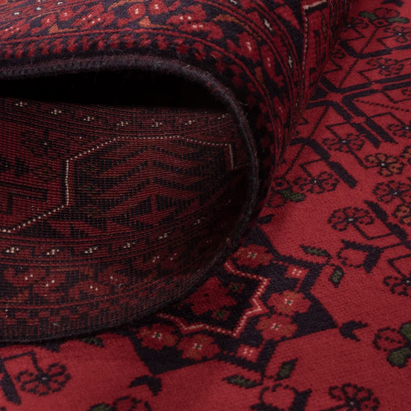 Afghan Teppich 100x146cm - Orientteppich - rot