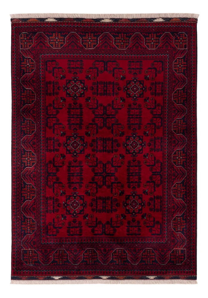Afghan Teppich 100x141cm - Orientteppich - rot