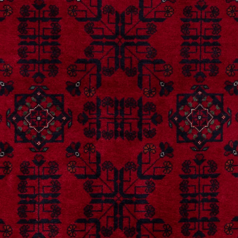 Afghan Teppich 100x141cm - Orientteppich - rot