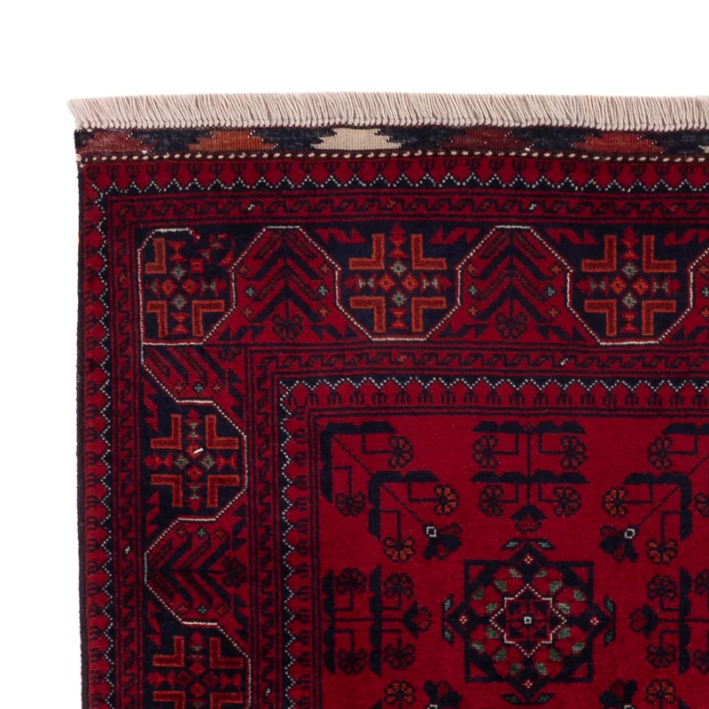 Afghan Teppich 100x141cm - Orientteppich - rot