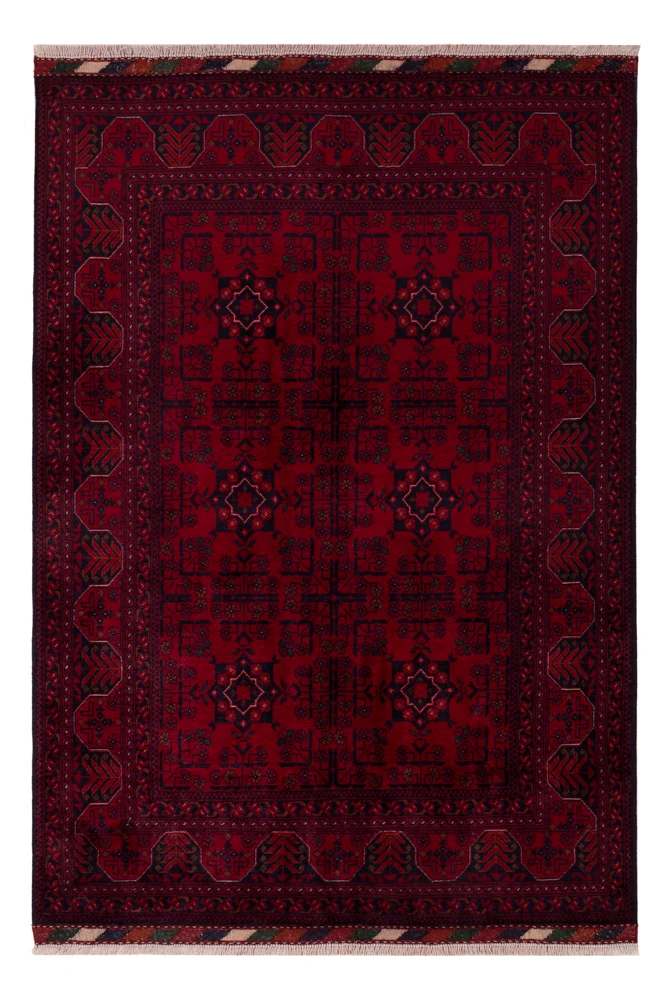 Afghan Teppich 99x146cm - Orientteppich - rot