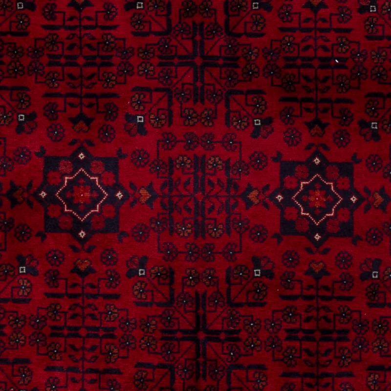 Afghan Teppich 100x147cm - Orientteppich - rot