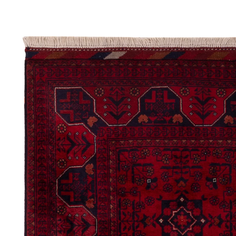 Afghan Teppich 100x147cm - Orientteppich - rot