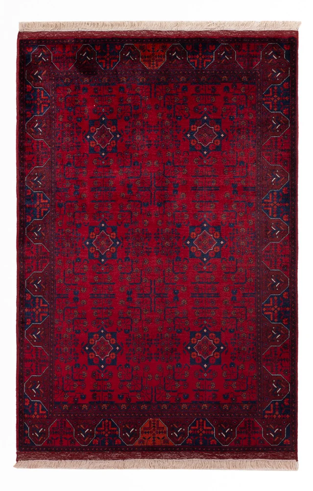 Afghan Teppich 101x150cm - Orientteppich - rot