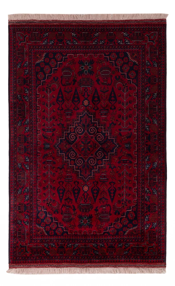 Afghan Teppich 101x154cm - Orientteppich - rot