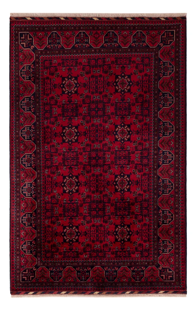 Afghan Teppich 100x158cm - Orientteppich - rot