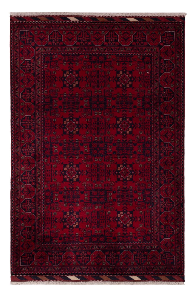 Afghan Teppich 102x150cm - Orientteppich - rot