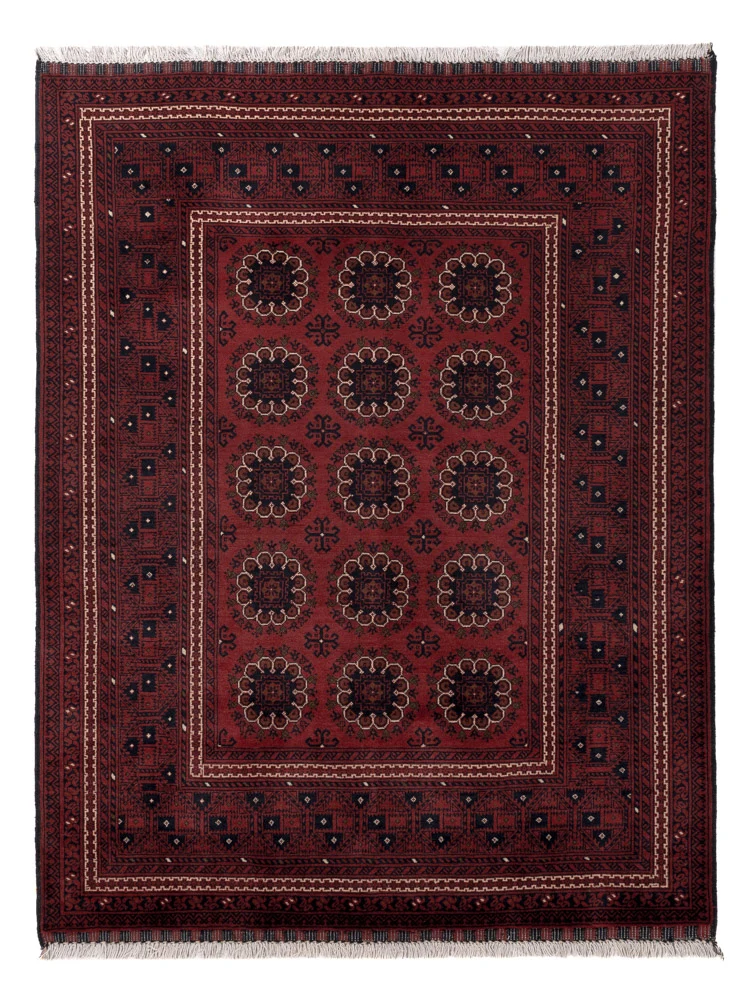 Afghan Teppich 151x197cm - Orientteppich - rot
