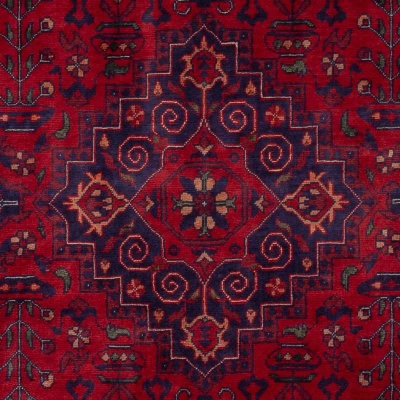 Afghan Teppich 100x150cm - Orientteppich - rot