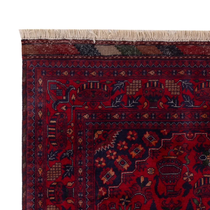 Afghan Teppich 100x150cm - Orientteppich - rot