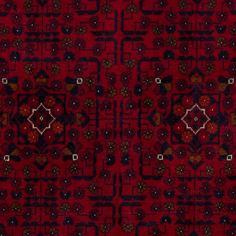 Afghan Teppich 100x139cm - Orientteppich - rot