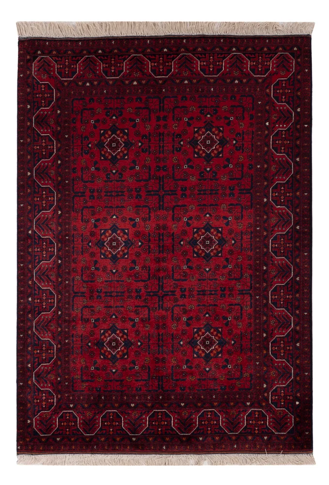Afghan Teppich 99x141cm - Orientteppich - rot