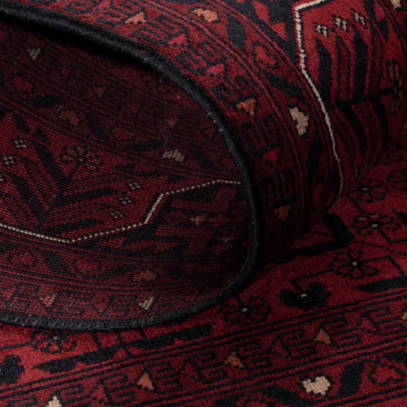 Afghan Teppich 99x141cm - Orientteppich - rot