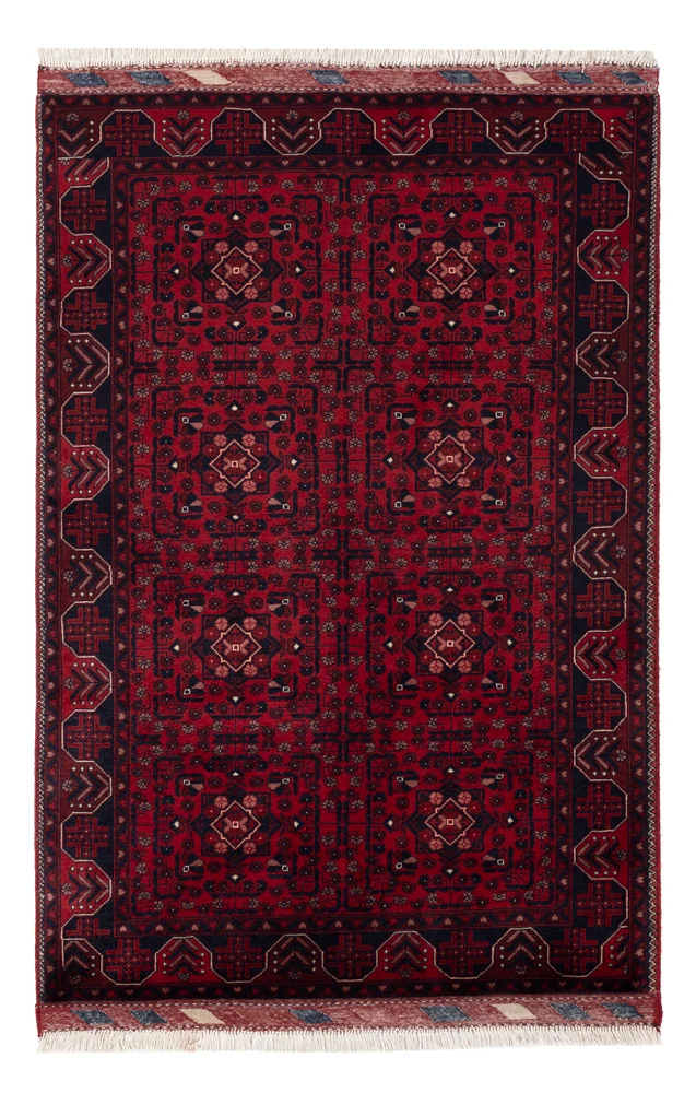 Afghan Teppich 98x148cm - Orientteppich - rot