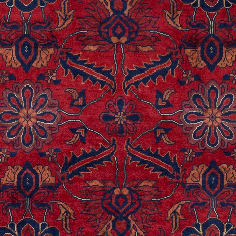 Afghan Teppich 100x142cm - Orientteppich - rot