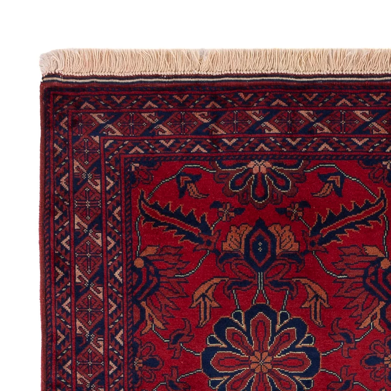 Afghan Teppich 100x142cm - Orientteppich - rot