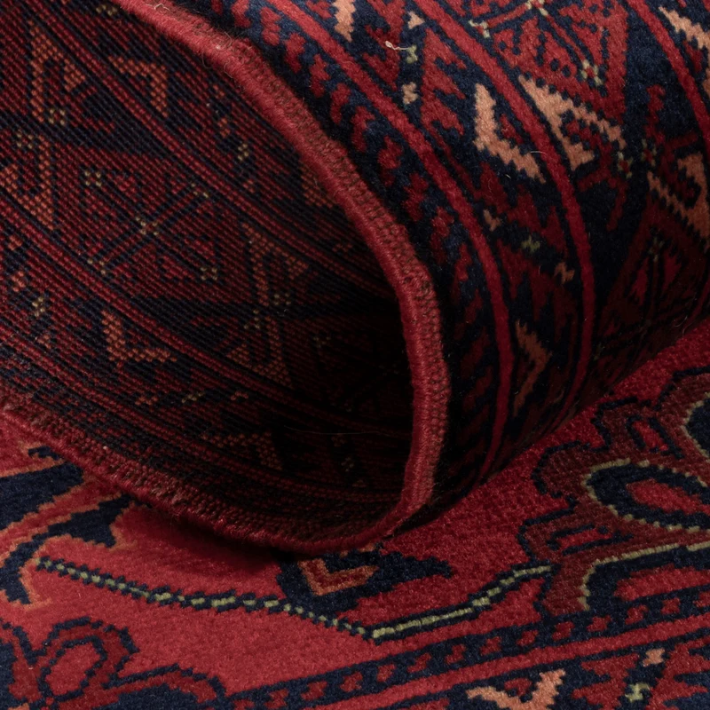 Afghan Teppich 100x142cm - Orientteppich - rot