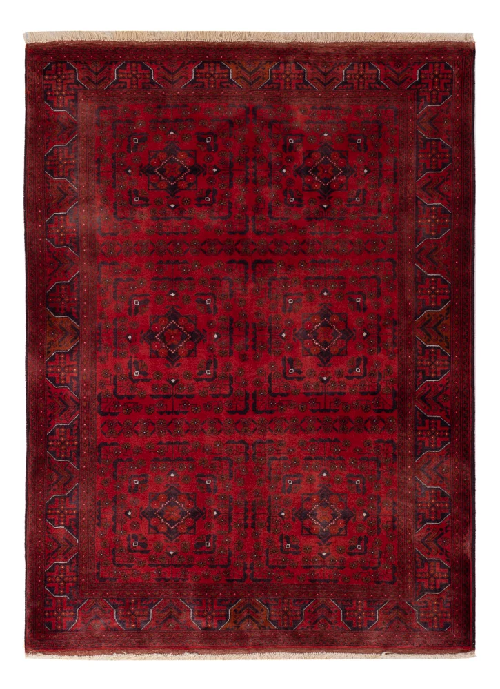 Afghan Teppich 101x139cm - Orientteppich - rot
