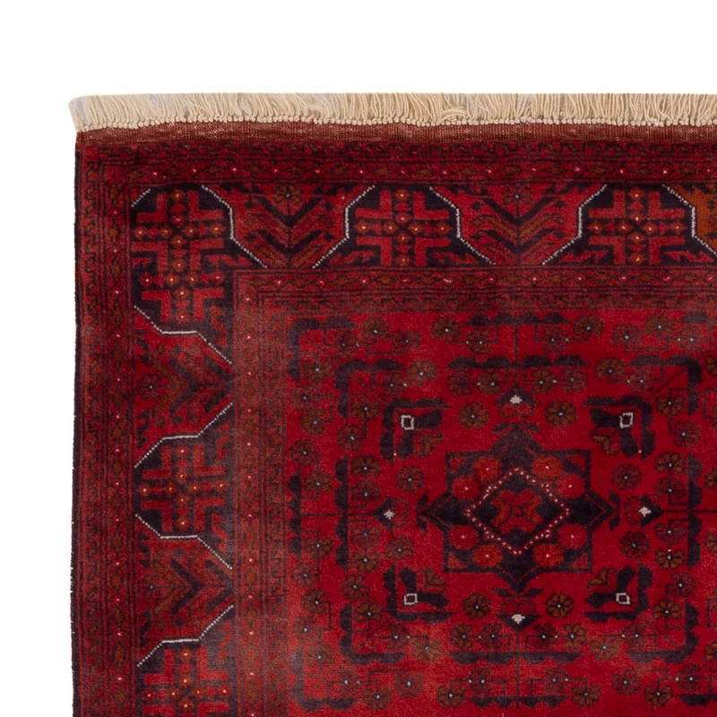 Afghan Teppich 101x139cm - Orientteppich - rot