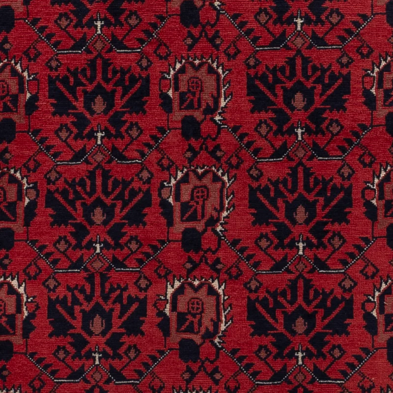 Afghan Teppich 100x148cm - Orientteppich - rot