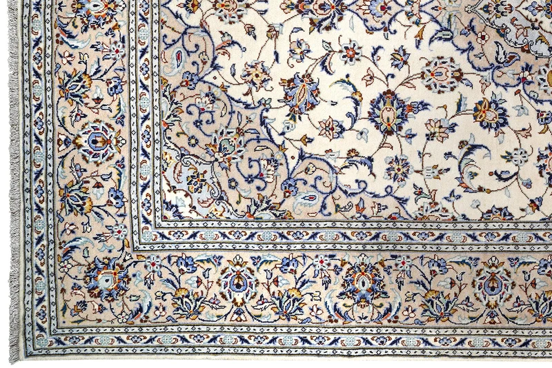 Kashan · Handgeknüpft – Beige, 305x199 cm