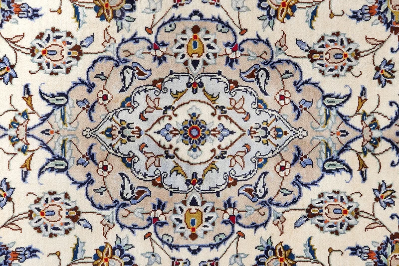 Kashan · Handgeknüpft – Beige, 305x199 cm