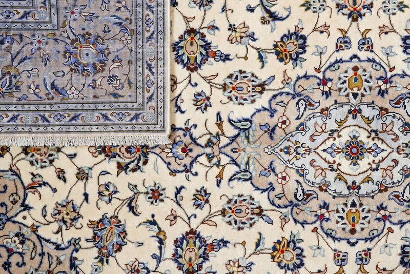 Kashan · Handgeknüpft – Beige, 305x199 cm