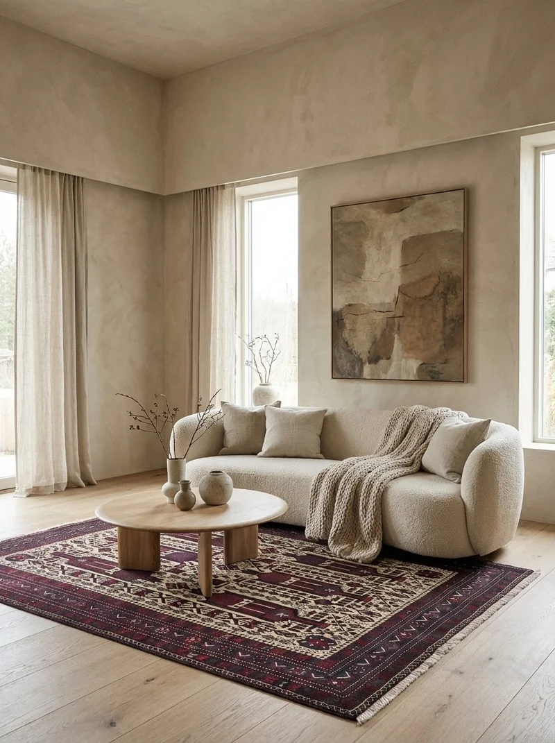 Afshar · Handgeknüpft – Beige, 247x160 cm