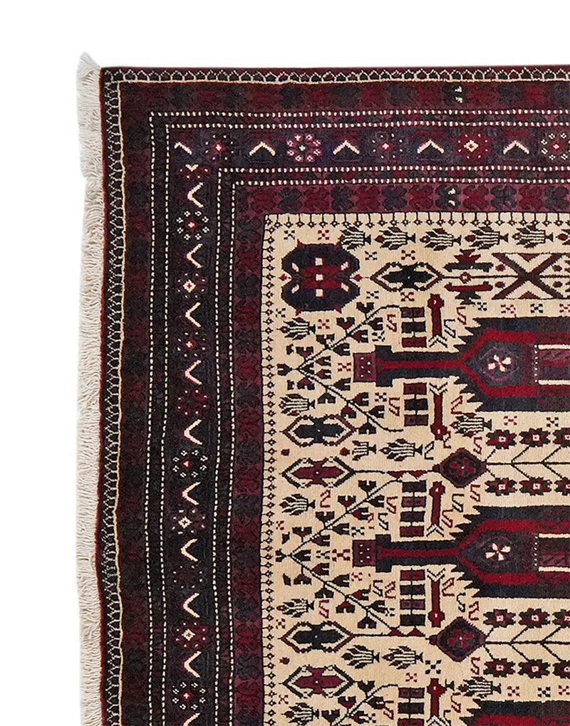Afshar · Handgeknüpft – Beige, 247x160 cm