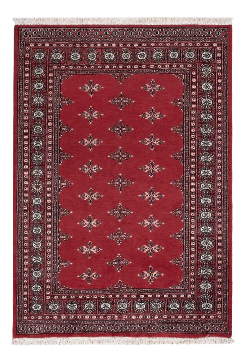 Pakistan Teppich 140x199cm - Orientteppich - rot