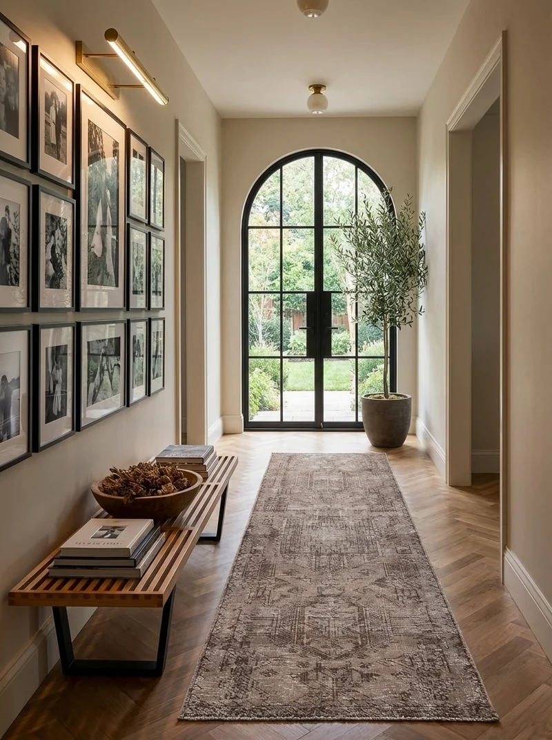Vintage · Handgeknüpft – Grau, 209x67 cm