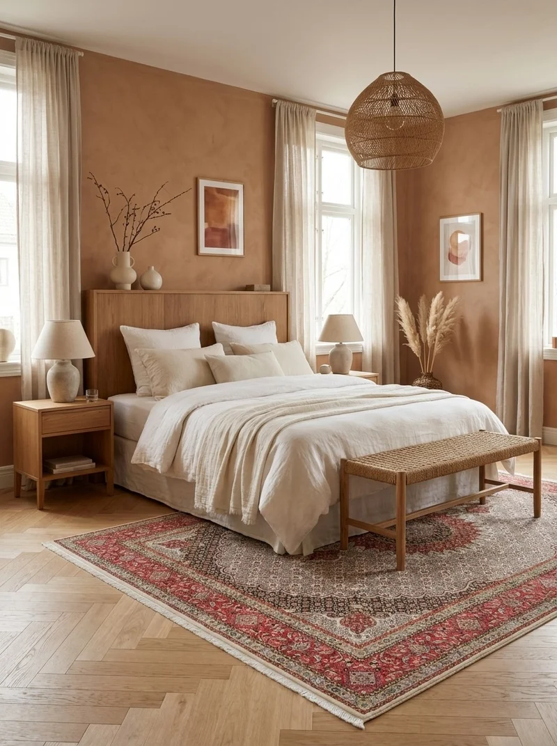 Moud Mahi · Handgeknüpft – Beige, 352x245 cm