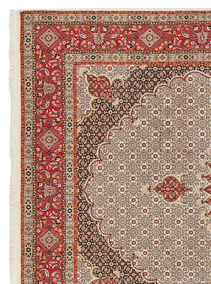 Moud Mahi · Handgeknüpft – Beige, 352x245 cm
