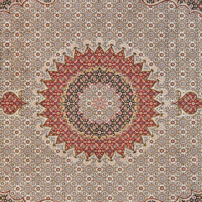Moud Mahi · Handgeknüpft – Beige, 352x245 cm