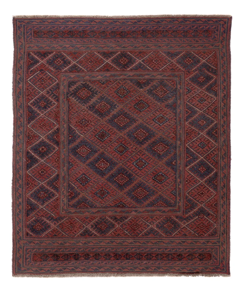 Kelim Afghan Teppich 126x146cm - mehrfarbig