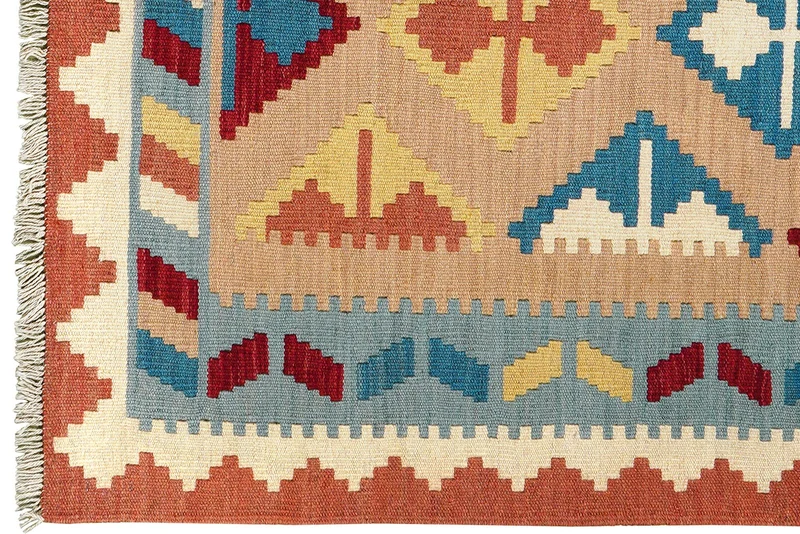 Kelim Gashgai · Handgewebt – Beige, 147x104 cm
