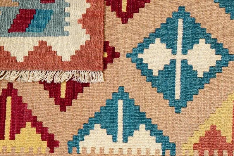 Kelim Gashgai · Handgewebt – Beige, 147x104 cm