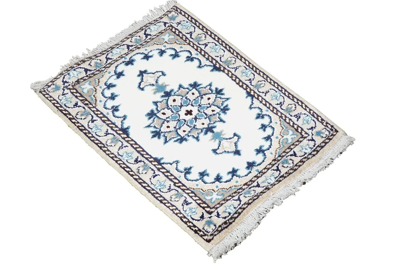 Nain 12La · Handgeknüpft – Beige, 62x39 cm