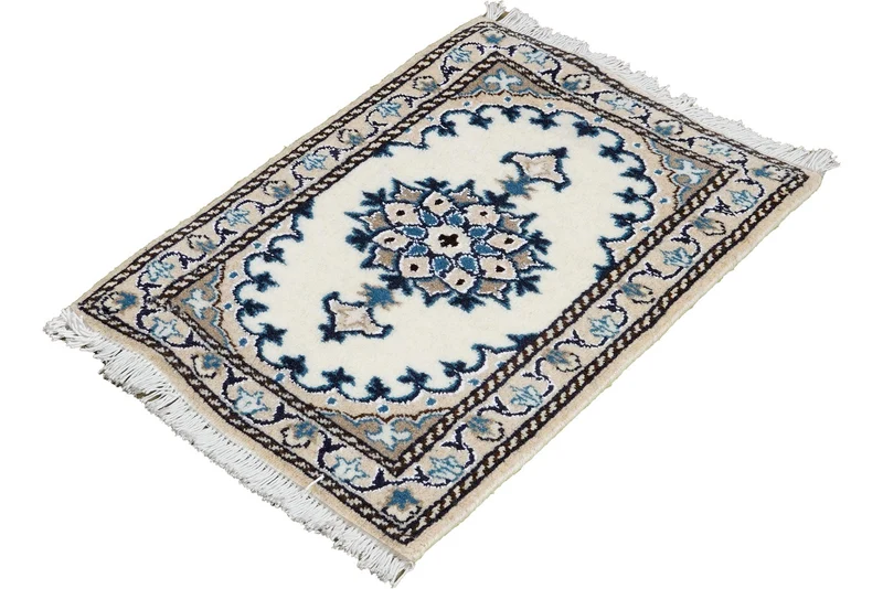 Nain 12La · Handgeknüpft – Beige, 62x39 cm
