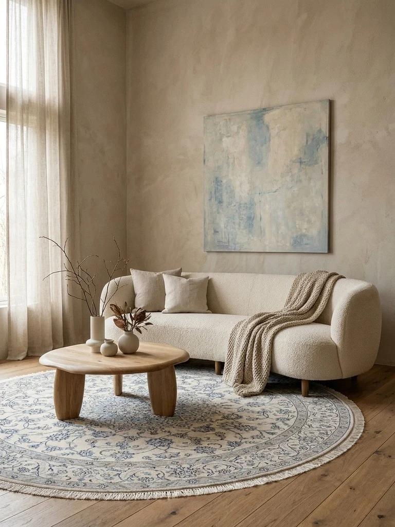 Nain · Handgeknüpft – Beige, 246x246 cm
